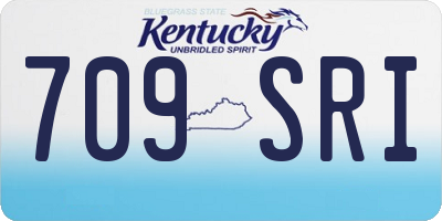 KY license plate 709SRI