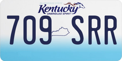 KY license plate 709SRR