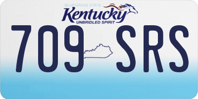 KY license plate 709SRS