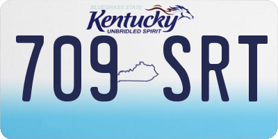 KY license plate 709SRT