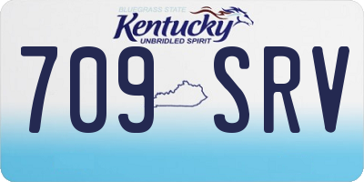 KY license plate 709SRV