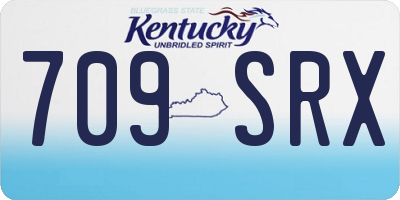 KY license plate 709SRX