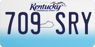 KY license plate 709SRY