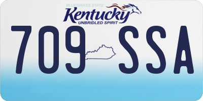 KY license plate 709SSA