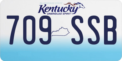 KY license plate 709SSB