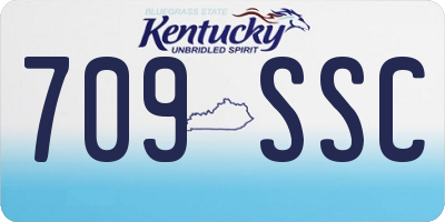 KY license plate 709SSC