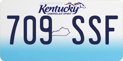 KY license plate 709SSF