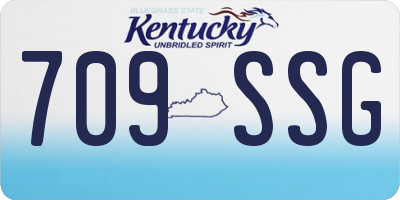 KY license plate 709SSG