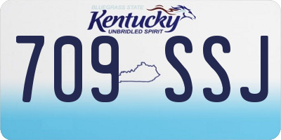 KY license plate 709SSJ