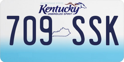 KY license plate 709SSK