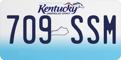 KY license plate 709SSM