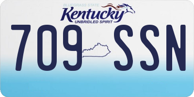 KY license plate 709SSN