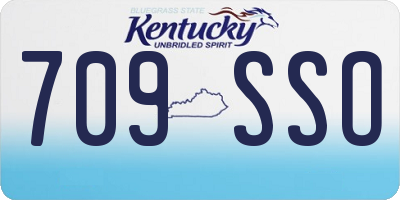 KY license plate 709SSO