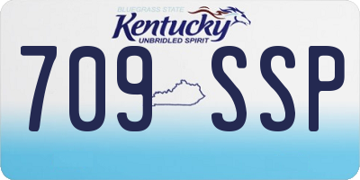 KY license plate 709SSP