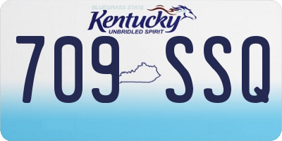 KY license plate 709SSQ