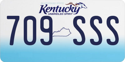 KY license plate 709SSS