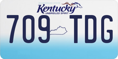 KY license plate 709TDG