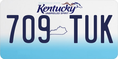 KY license plate 709TUK