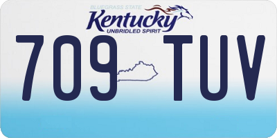 KY license plate 709TUV