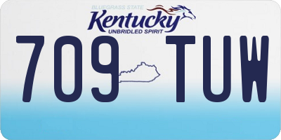 KY license plate 709TUW