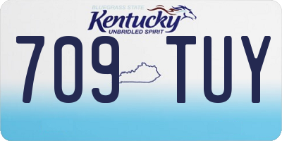 KY license plate 709TUY