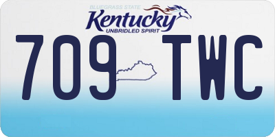 KY license plate 709TWC