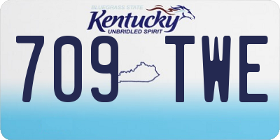 KY license plate 709TWE