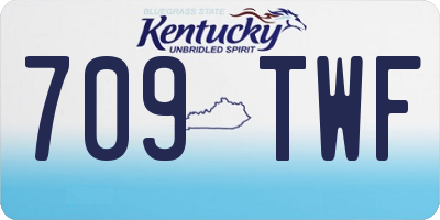 KY license plate 709TWF