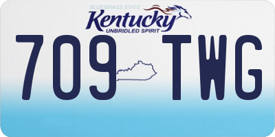 KY license plate 709TWG