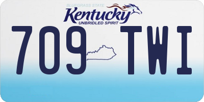 KY license plate 709TWI
