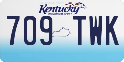 KY license plate 709TWK
