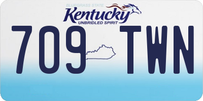 KY license plate 709TWN