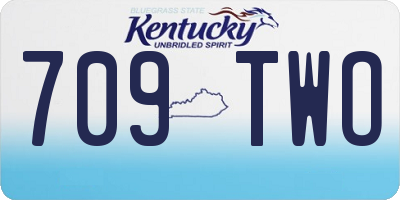 KY license plate 709TWO