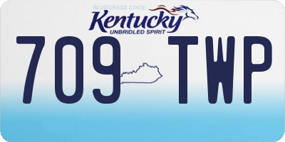 KY license plate 709TWP