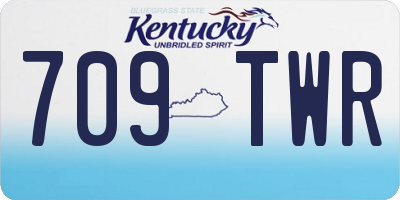 KY license plate 709TWR