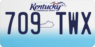 KY license plate 709TWX