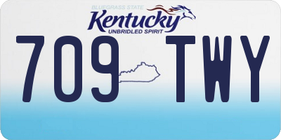 KY license plate 709TWY