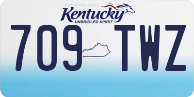 KY license plate 709TWZ