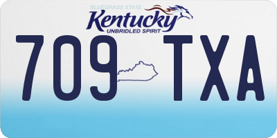 KY license plate 709TXA