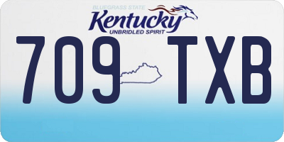 KY license plate 709TXB