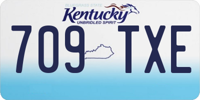 KY license plate 709TXE
