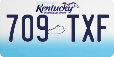KY license plate 709TXF