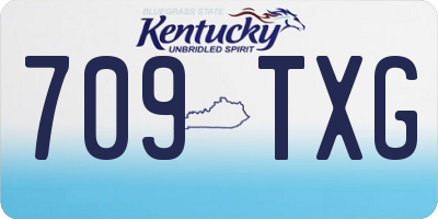 KY license plate 709TXG