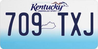 KY license plate 709TXJ