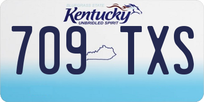 KY license plate 709TXS