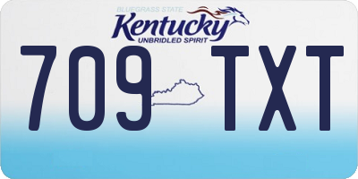 KY license plate 709TXT