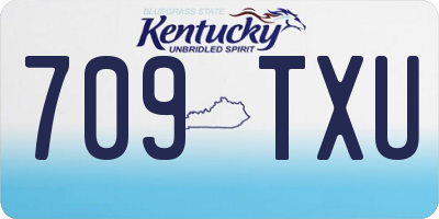 KY license plate 709TXU