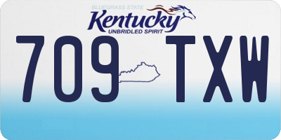 KY license plate 709TXW