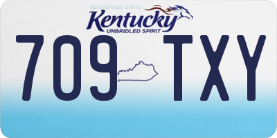 KY license plate 709TXY