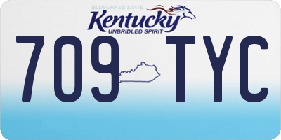 KY license plate 709TYC